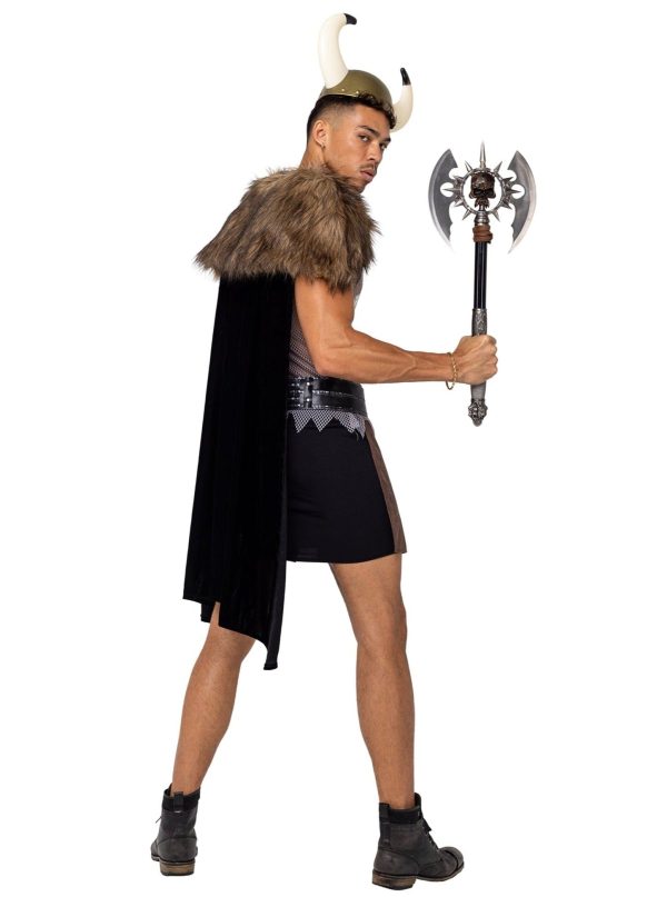 4 Pc Men s Valiant Viking Warrior Halloween Cosplay Costume Fashion - Image 2