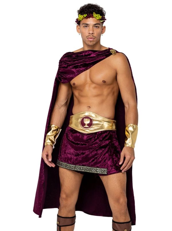 4 Pc Men s God of Wine Halloween Cosplay Costume Supply