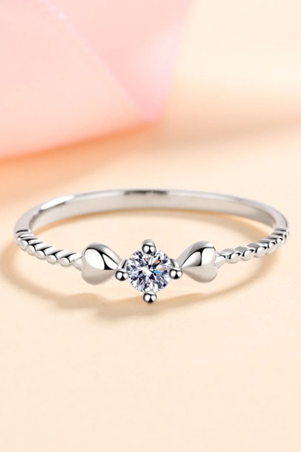 Adored Moissanite Heart 925 Sterling Silver Ring Fashion