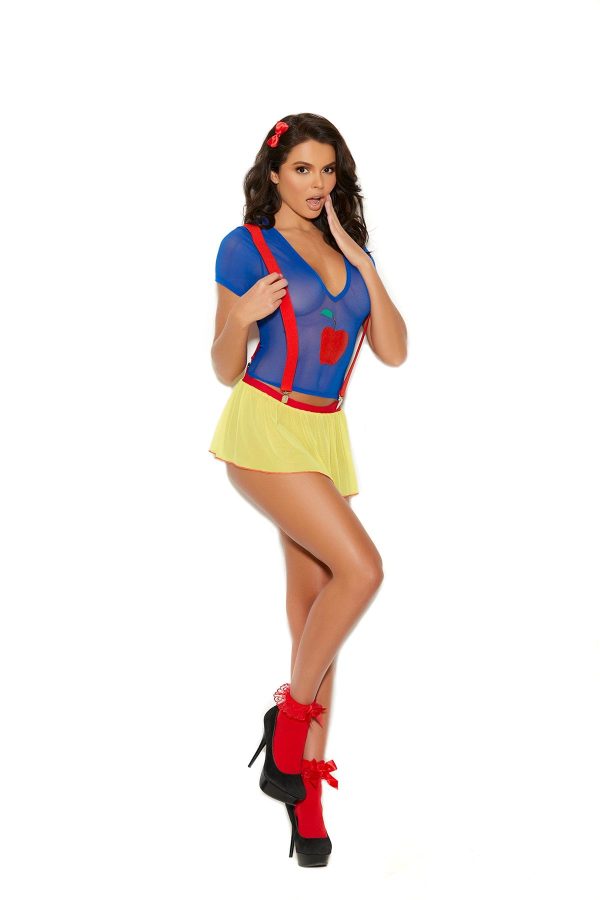 3 Pc Multicolor Cami Top, Mini Skirt & Hair Bow Halloween Princess Costume Fashion