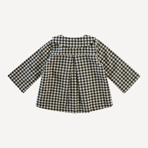 peter pan swing jacket | houndstooth | organic cotton woven For Sale - Image 3